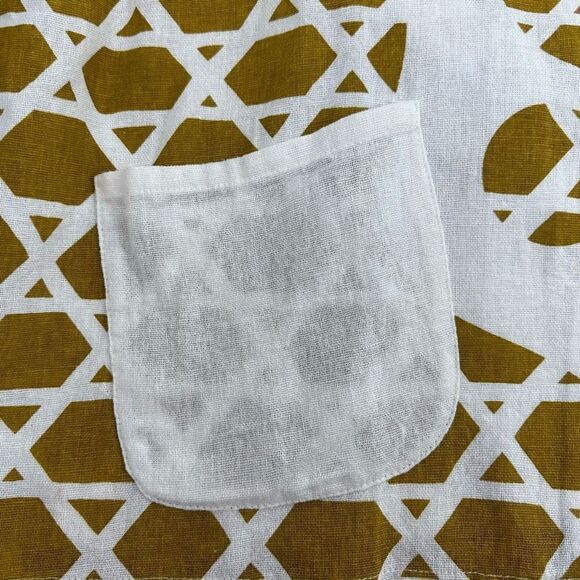 Mona Lisa Womens Button Up Shirt Blouse Top Short Sleeve Mustard Yellow Medium - Picture 6 of 14